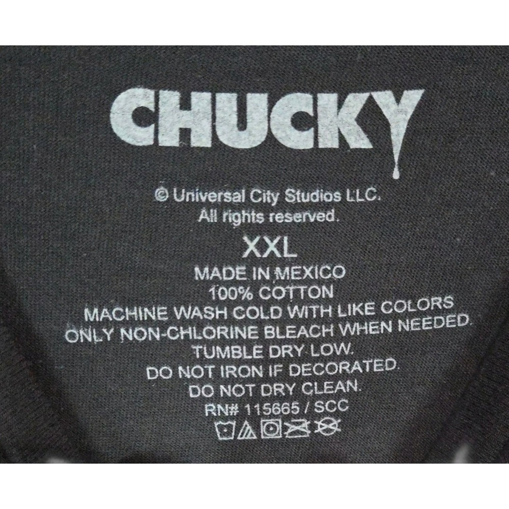 Chucky T-Shirt Mens XXL Black "It's Time To Play" Short Sleeve Tee Halloween NWT - Picture 4 of 5